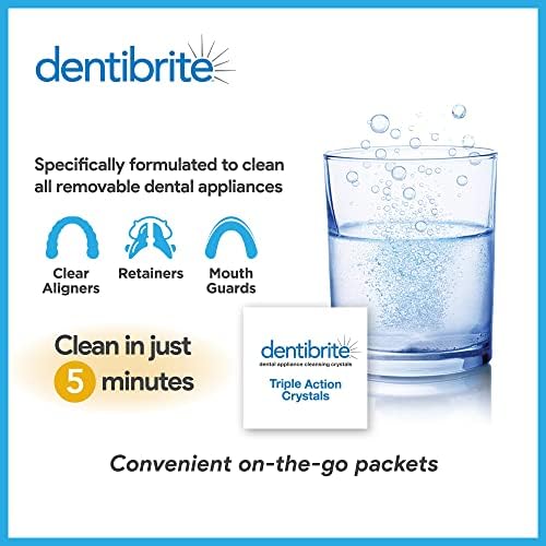Limpiador de Cristales Dentibrite para Aparatos Dentales Removibles - Invisalign, Retenedores, Protectores, Dentaduras, Bandejas - Eliminador de - imagen 3