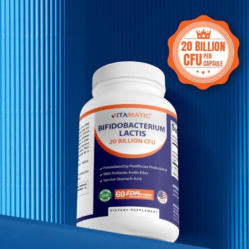 Vitamatic Bifidobacterium lactis - 20 Mil millones por cápsula DR - 60 cápsulas - Apoyo digestivo - Con fibra prebiótica inulina - imagen 5