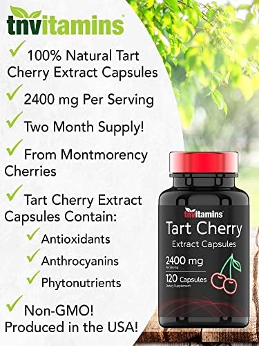 Cápsulas de Cereza Ácida (2400 MG - 120 Contenido) | Extracto de Cereza Montmorency | Antioxidantes, Antocianinas y Fitonutrientes | Ideal para - imagen 4