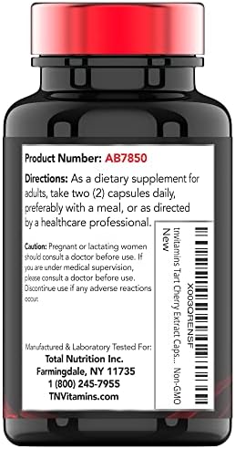 Cápsulas de Cereza Ácida (2400 MG - 120 Contenido) | Extracto de Cereza Montmorency | Antioxidantes, Antocianinas y Fitonutrientes | Ideal para - imagen 8