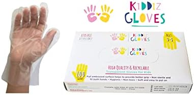 Guantes Kiddiz: Guantes desechables ecológicos para niños de 3 a 8 años (paquete de 100) - imagen 1