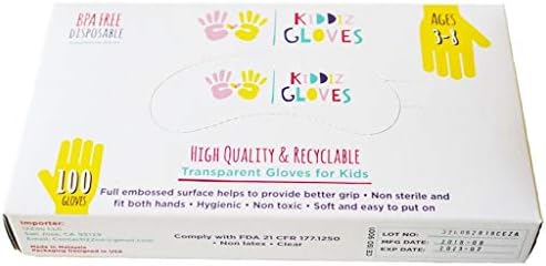 Guantes Kiddiz: Guantes desechables ecológicos para niños de 3 a 8 años (paquete de 100) - imagen 3