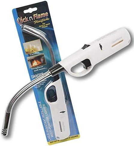 Encendedor Flexible Click-n-Flame de 3 Piezas, Recargable Butano, Color Blanco, Estilo Moderno, Núcleo de Plástico, Aleación de Metal - imagen 2