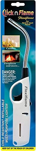 Encendedor Flexible Click-n-Flame de 3 Piezas, Recargable Butano, Color Blanco, Estilo Moderno, Núcleo de Plástico, Aleación de Metal - imagen 3