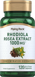 Suplemento de Rhodiola Rosea Piping Rock | 120 Cápsulas | Extracto de Hierbas Concentrado | Sin OGM, Libre de Gluten - imagen 1