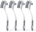 Paquete de 4 Cepillos de Fregar Resistentes con Cerdas Duraderas y Mango Largo - Cepillos Multiusos para Cocina, Ollas, Sartenes y Limpieza Profunda - imagen 1