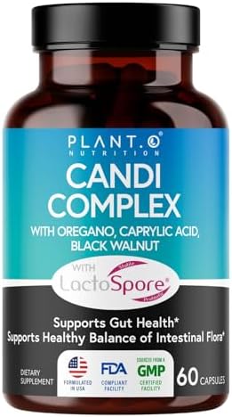 Suplemento para Limpiar Cándida y Soporte para Levaduras con Probióticos (LactoSpore®), Aceite de Orégano, Ácido Caprílico, Nogal Negro – Salud - imagen 1