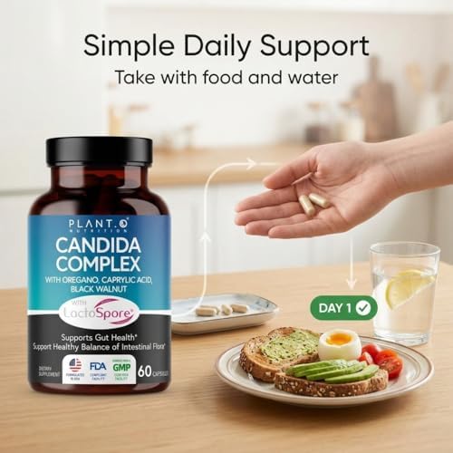 Suplemento para Limpiar Cándida y Soporte para Levaduras con Probióticos (LactoSpore®), Aceite de Orégano, Ácido Caprílico, Nogal Negro – Salud - imagen 8