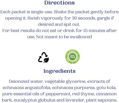 Enjuague Bucal Mini Tonic Traveler de Dental Herb Company (Paquete de 12) + Cepillo de Bambú, Sin Alcohol, Aceites Esenciales, Aliento Fresco, - imagen 8