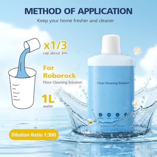 Solución de Limpieza VILLAPOOL Compatible con Aspiradoras Robot Roborock, Fórmula Profunda para Pisos de Madera, Cerámica y Laminado, 1L (33.8 fl oz) - imagen 2