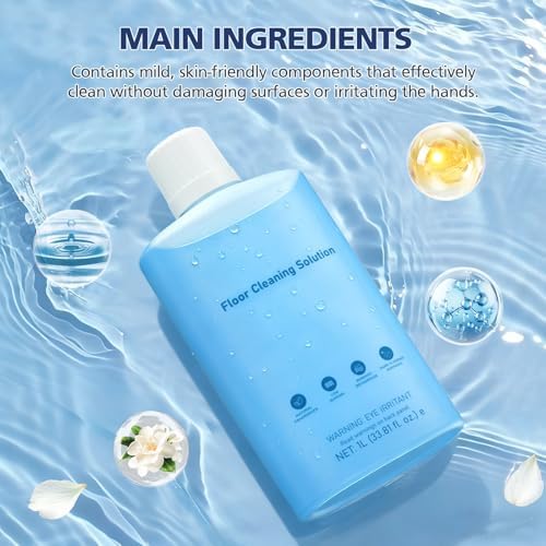 Solución de Limpieza VILLAPOOL Compatible con Aspiradoras Robot Roborock, Fórmula Profunda para Pisos de Madera, Cerámica y Laminado, 1L (33.8 fl oz) - imagen 3