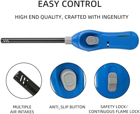 Encendedor de Gas Taughch 4 Piezas, Larga Extensión, Recargable, Ideal para Cocina, Chimenea, BBQ y Estufa - imagen 3