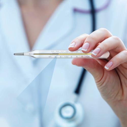 Termómetros de Vidrio Cubanos para Fiebre - Termómetro Axilar y Oral Antiguo para Adultos, Niños y Ancianos ℃ & ℉ - imagen 4