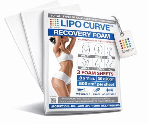 Packs de 3 Almohadillas de Espuma Bruizex para Postoperatorio, Recuperación de Liposucción, Compatibles con Fajas y Cinturillas - imagen 1
