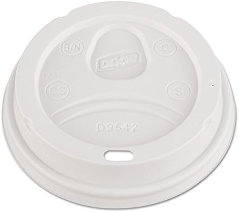 Tapa Dome Dixie D9542 para Bebidas, Compatible con Vasos de Papel Caliente de 12-16oz, Blanca, Paquete de 100 unidades - imagen 1