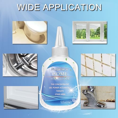 Gel Limpiador de Manchas de Moho Sugelary, 8 fl oz, Limpiador Multiusos para Goma de Lavadora, Lechada, Sellador, Ducha, Fregadero y Superficies de - imagen 3