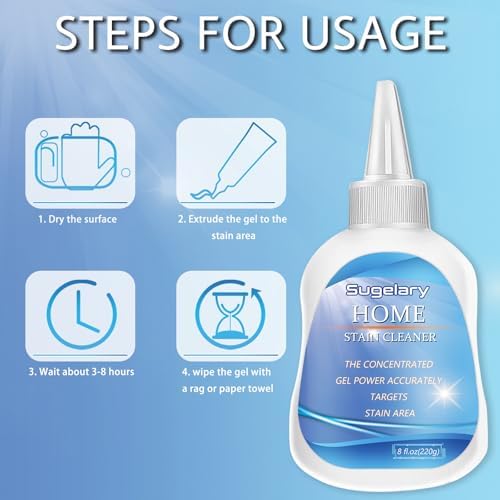 Gel Limpiador de Manchas de Moho Sugelary, 8 fl oz, Limpiador Multiusos para Goma de Lavadora, Lechada, Sellador, Ducha, Fregadero y Superficies de - imagen 4