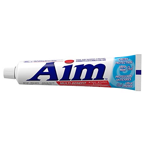 Pasta de Dientes Aim Protección contra Cavidades con Fluoruro, Gel Ultra Menta, 6 Onzas - Paquete de 6 - imagen 2