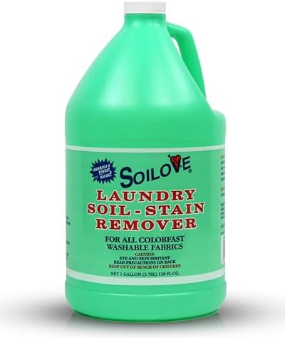 Removedor de Manchas para Ropa – Soilove (128oz) – Fórmula Triple Acción Poderosa que Elimina Manchas Difíciles como Sangre, Grasa, Césped y Más – - imagen 1
