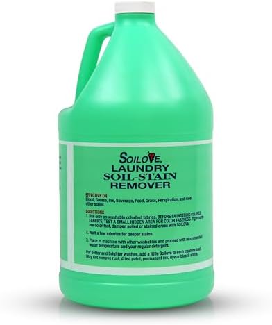 Removedor de Manchas para Ropa – Soilove (128oz) – Fórmula Triple Acción Poderosa que Elimina Manchas Difíciles como Sangre, Grasa, Césped y Más – - imagen 2