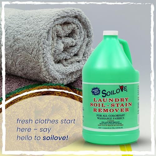 Removedor de Manchas para Ropa – Soilove (128oz) – Fórmula Triple Acción Poderosa que Elimina Manchas Difíciles como Sangre, Grasa, Césped y Más – - imagen 3