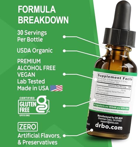 Aceite de Orégano Orgánico en Gotas - Suministro para 6 Meses, Extracto Líquido para Limpieza, Desintoxicación, Soporte Inmunológico y Salud - imagen 8