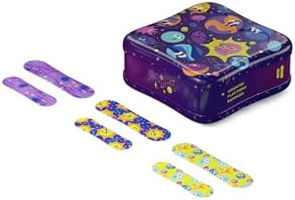 Curitas Welly | Adhesivas de Tela Flexible para Cortes y Raspones | 48 Piezas con Divertidos Diseños de Planet Pals en Lata de ros Auxilios - imagen 7