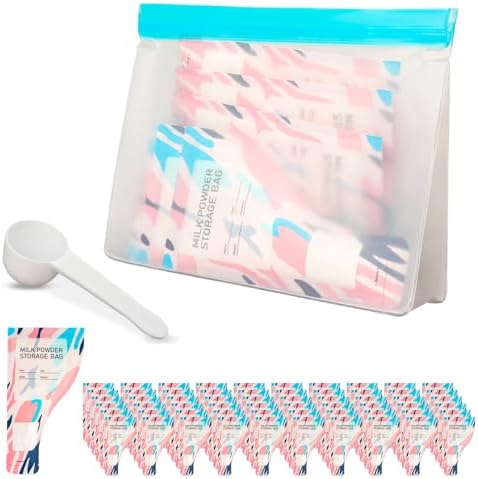 Contenedores Desechables para Proteína – 60 Bolsitas de Uso Único, Almacenamiento a Prueba de Fugas para Suplementos con Bolsa y Cucharilla para - imagen 1