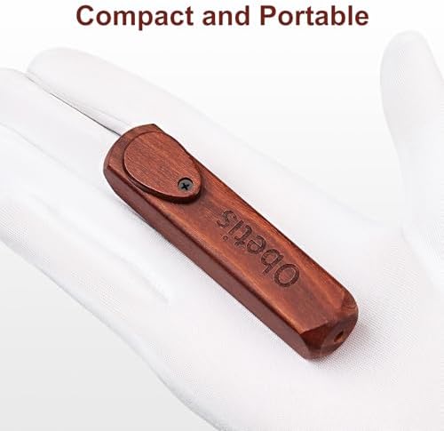 Juego de Regalo de Pipa de Tabaco Obetis de Madera de Rosa - Pipa de Madera Artesanal con Tapa, Compacta y Portátil para Viajes - Pipa de Madera con - imagen 6
