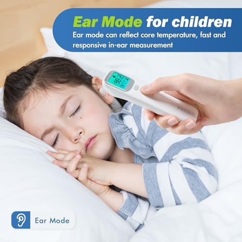 Termómetro de oído Elera para niños, termómetro para bebés con modo de frente y oído, lectura rápida en 1 segundo, alarma de fiebre y función de - imagen 2