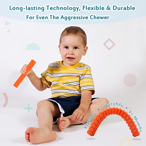 Juguetes de Masticar Xtra Tough para Niños con Autismo - Paquete de 5 Juguetes de Silicona para Masticadores Agresivos con ADHD y SPD - imagen 5