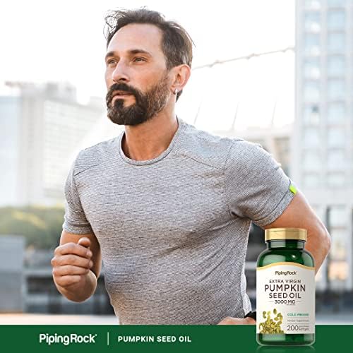 Cápsulas de Aceite de Semilla de Calabaza Piping Rock | 200 Unidades | Suplemento Herbal Prensado en Frío | Omega 6 y 9, Sin OGM, Libre de Gluten - imagen 6