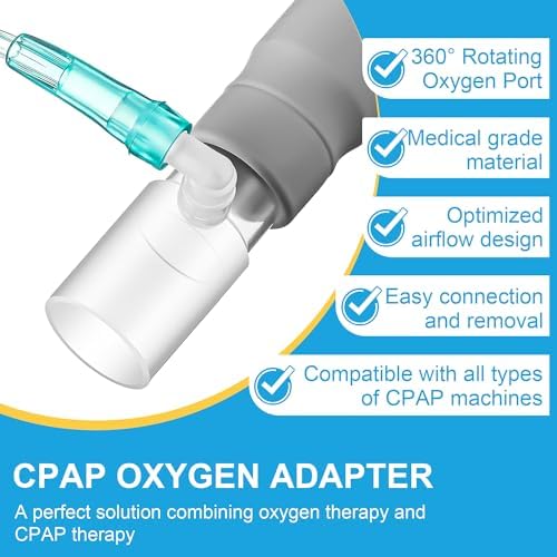 Adaptador de Enriquecimiento de Oxígeno Qiyaz - Paquete de 4, Conector Universal para Manguera CPAP, Compatible con Tubos Calentados y No Calentados - imagen 5