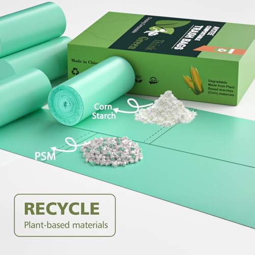 Bolsas de Basura Compostables AYOTEE de 13 Galones, 45 Piezas, Biodegradables para Cocina, Baño y Oficina, Bolsas Grandes para Compostaje - imagen 4
