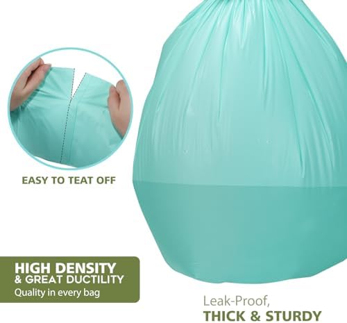 Bolsas de Basura Compostables AYOTEE de 13 Galones, 45 Piezas, Biodegradables para Cocina, Baño y Oficina, Bolsas Grandes para Compostaje - imagen 5