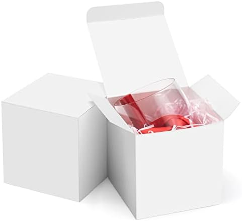 Cajas de Regalo ValBox 4x4x4 Blancas 50PCS de Papel Kraft con Tapa para Regalos, Manualidades, Cupcakes y Fiestas, Fáciles de Armar - imagen 1