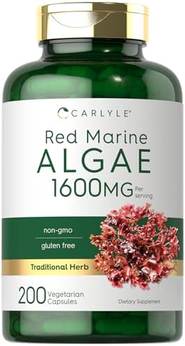 Carlyle Algas Marinas Rojas 1600mg | 200 Cápsulas | Suplemento Vegetariano | Sin OGM, Libre de Gluten - imagen 1