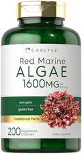 Carlyle Algas Marinas Rojas 1600mg | 200 Cápsulas | Suplemento Vegetariano | Sin OGM, Libre de Gluten - imagen 1
