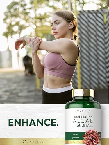 Carlyle Algas Marinas Rojas 1600mg | 200 Cápsulas | Suplemento Vegetariano | Sin OGM, Libre de Gluten - imagen 6