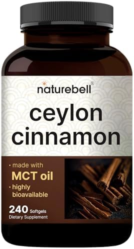 NatureBell Canela de Ceilán, 240 Cápsulas Blandas – Extracto de Canela de Ceilán – Con Aceite MCT – No OGM, Fabricado bajo cGMP - imagen 1