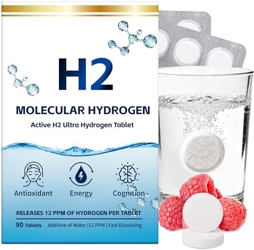 Tabletas de Hidrógeno Molecular Crobirware (12 PPM) - 90 Tabletas de Alta Potencia para Agua, Rápida Disolución, Energía, Enfoque y - imagen 1