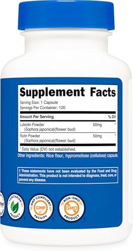 Nutricost Luteolina con Complejo de Rutin 100mg (50mg Luteolina, 50mg Rutin) 120 Cápsulas - Vegetariano, Sin OGM, Sin Gluten - imagen 5