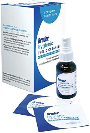 Paquete de Valor de Limpiadores Higiénicos para Párpados Bruder | Toallitas Higiénicas y Spray de Solución para Párpados | Cuidado Diario de Párpados - imagen 1