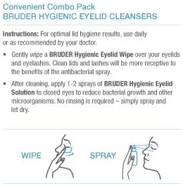 Paquete de Valor de Limpiadores Higiénicos para Párpados Bruder | Toallitas Higiénicas y Spray de Solución para Párpados | Cuidado Diario de Párpados - imagen 4