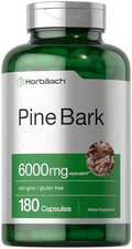 Extracto de Corteza de Pino Horbäach | 180 Cápsulas | Estandarizado al 75% de Proantocianidinas | Suplemento No Transgénico y Sin Gluten | Alta - imagen 1