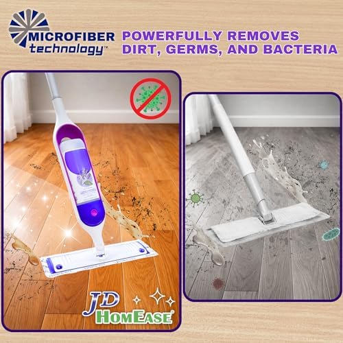 JD HOMEASE 24 Paquetes de Almohadillas Desechables de Microfibra para Reemplazo de Mopas Swiffer PowerMop, Limpieza Profunda Multi-Superficie - imagen 2