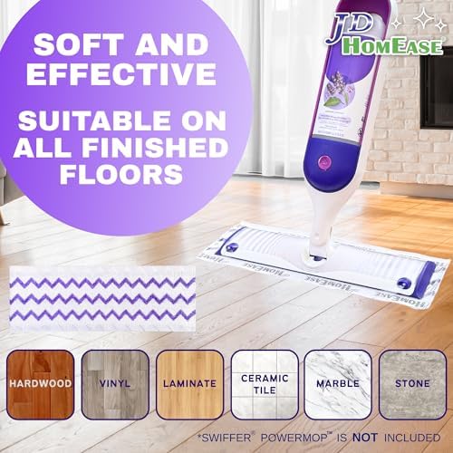 JD HOMEASE 24 Paquetes de Almohadillas Desechables de Microfibra para Reemplazo de Mopas Swiffer PowerMop, Limpieza Profunda Multi-Superficie - imagen 7