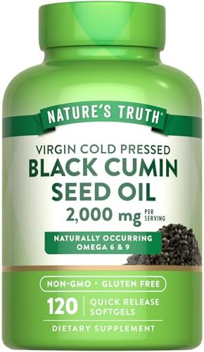 Píldoras de Aceite de Semilla Negra Nature's Truth | 2,000mg | 120 Softgels | Comino Virgen Prensado en Frío | Suplemento Sin OGM y Sin Gluten - imagen 1