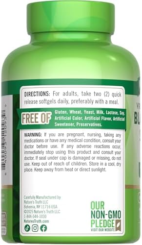 Píldoras de Aceite de Semilla Negra Nature's Truth | 2,000mg | 120 Softgels | Comino Virgen Prensado en Frío | Suplemento Sin OGM y Sin Gluten - imagen 7