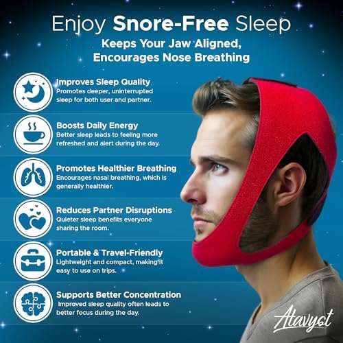 Ruby Style - Faja para la Barbilla para Dormir - Ideal para Usuarios de CPAP - Mantiene la Boca Cerrada - Antisono para Hombres y Mujeres - Solución - imagen 4